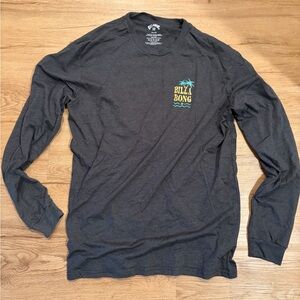 Billabong Men's Charcoal Long Sleeve Tee
